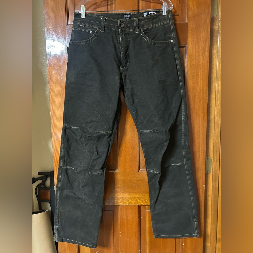 KUHL Rydr Pants Mens 32x32 Black Vintage Patina Dyed Canvas Utility Hiking